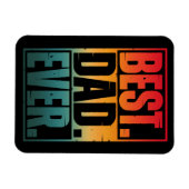 MAGNET FLEXIBLE MEILLEUR PAPA JAMAIS TYPOGRAPHIE (Horizontal)