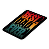 MAGNET FLEXIBLE MEILLEUR PAPA JAMAIS TYPOGRAPHIE (Côté Gauche)