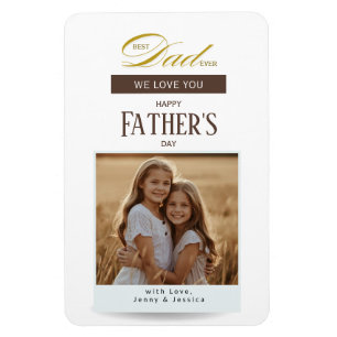 Magnet Flexible Meilleur Papa Photo de la Fête des Pères