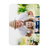 Magnet Flexible Meilleur Papy de Tous les Temps Texte Photo (Vertical)
