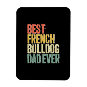 Magnet Flexible meilleur père de bulldog français Cadeau amoureu