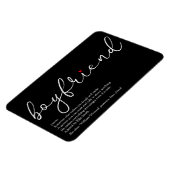 Magnet Flexible Meilleur Petit Ami Définition Script Amour Cœur (Côté Gauche)