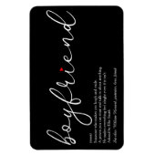Magnet Flexible Meilleur Petit Ami Définition Script Amour Cœur (Vertical)