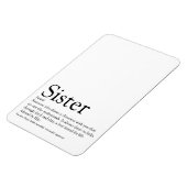 Magnet Flexible Meilleure définition de soeur du monde noir et bla (Côté Gauche)