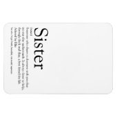 Magnet Flexible Meilleure définition de soeur du monde noir et bla (Horizontal)