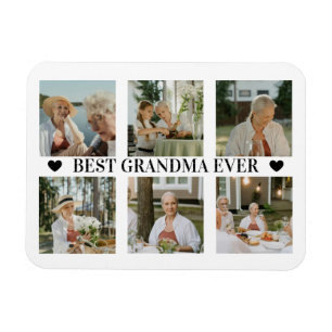 Magnet Flexible Meilleure Grand-mère Collage de Photos – Cadeau av