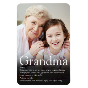 Magnet Flexible Meilleure Grand-mère, Définition de grand-mère Pho