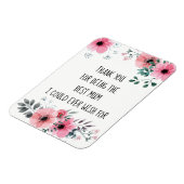 Magnet Flexible Meilleure Maman Citation Aquarelle Florale (Côté Gauche)