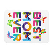 Magnet Flexible Meilleure maman jamais colorée (Horizontal)