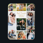 Magnet Flexible Meilleurs amis Photo Collage Cute Personnalisé<br><div class="desc">Un aimant de collage photo personnalisable pour vos meilleurs amis au lycée ou à l'université. Ajoutez 9 de vos photos d'amis préférées et commandez ces magnets personnalisés pour vos besties comme cadeau d'anniversaire d'amitié. Rien ne dit à jamais à des amis comme un adorable gardien de photos personnalisées.</div>