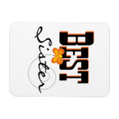 Magnet Flexible Meilleurs cadeaux de papillon soeur (Horizontal)