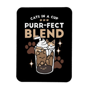 Magnet Flexible Mélange Purr-Fect : Conception de café pour le caf