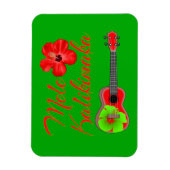 Magnet Flexible Mele Kalikimaka Ukulele (Vertical)