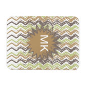 Magnet Flexible Melon Brandy Scribble ZigZag Motif (Horizontal)