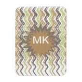 Magnet Flexible Melon Brandy Scribble ZigZag Motif (Vertical)