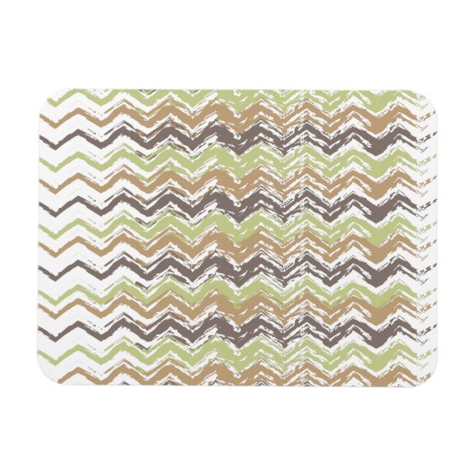 Magnet Flexible Melon Brandy Scribble ZigZag Motif (Horizontal)