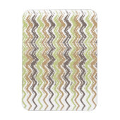 Magnet Flexible Melon Brandy Scribble ZigZag Motif (Vertical)
