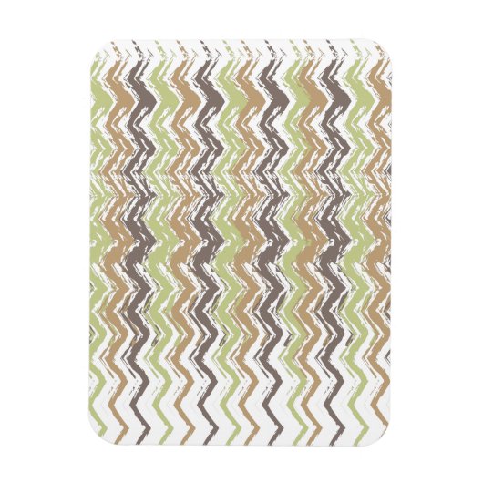 Magnet Flexible Melon Brandy Scribble ZigZag Motif (Vertical)