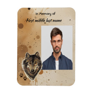 Magnet Flexible Mémento commémoratif Loup Loups Animal