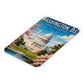 Magnet Flexible 🏛️ Mémoire de voyage à Washington DC Capitole (Côté Gauche)