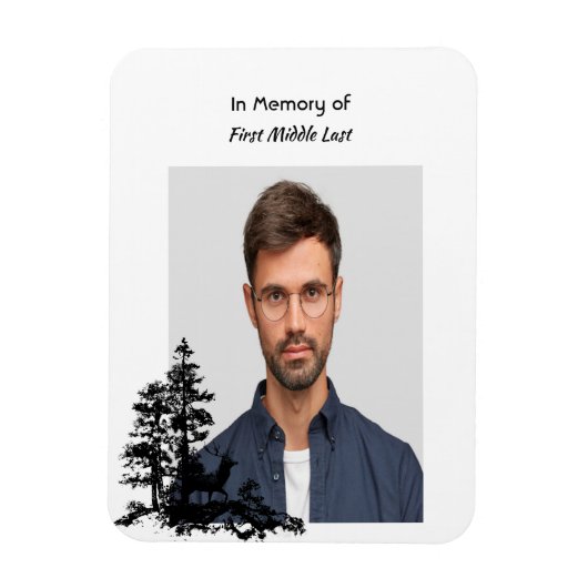 Magnet Flexible Mémoire Keepsaké Masculine Cerf (Vertical)