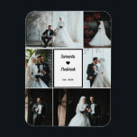 Magnet Flexible Mémoire Mariage romantique - 6 photos personnalisé<br><div class="desc">Célébrez votre histoire d'amour avec cet aimant photo mariage personnalisé avec six emplacements photo personnalisés et texte modifiable pour les noms et l'année mariage. Cet élégant aimant photo flexible est parfait comme un gardien pour votre journée spéciale, ou comme une faveur de mariage pour les invités et la famille. Téléchargez...</div>