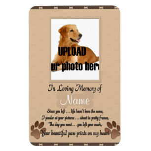 Magnet Flexible Mémorial aux animaux - Vos Empreintes de pattes B