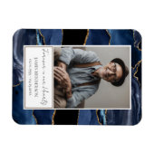 Magnet Flexible Mémorial Blue et Gold Photo Keepsaké (Horizontal)