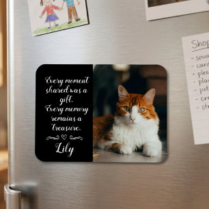 Magnet Flexible Mémorial de perte de chat Photo personnalisée Nom 