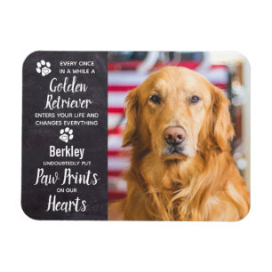 Magnet Flexible Mémorial des animaux de compagnie Golden Retriever