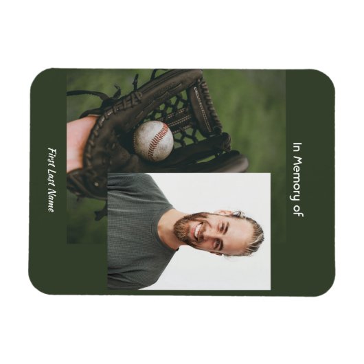 Magnet Flexible Memorial Keepsake Baseball Game Player  (Horizontal)