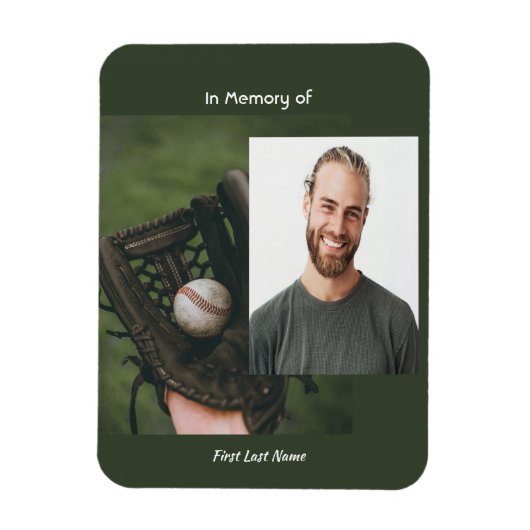 Magnet Flexible Memorial Keepsake Baseball Game Player  (Vertical)