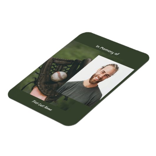 Magnet Flexible Memorial Keepsake Baseball Game Player (Côté Gauche)