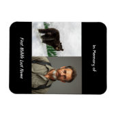Magnet Flexible Memorial Keepsake Black Bear Animal (Horizontal)