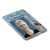 Magnet Flexible Memorial Keepsaké Cardinal Red Bird (Côté Droit)