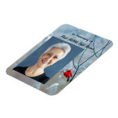 Magnet Flexible Memorial Keepsaké Cardinal Red Bird (Côté Gauche)