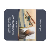 Magnet Flexible Memorial Keepsake Clouds Biplane Sky (Horizontal)