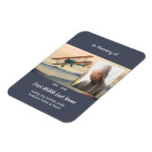 Magnet Flexible Memorial Keepsake Clouds Biplane Sky (Côté Gauche)