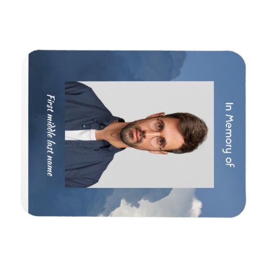Magnet Flexible Memorial Keepsake Clouds Sky Heavenly (Horizontal)