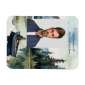 Magnet Flexible  Memorial Keepsake Fishing Lake in Boat (Horizontal)