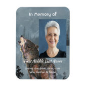 Magnet Flexible Memorial Keepsake Howling Wolf Art (Vertical)