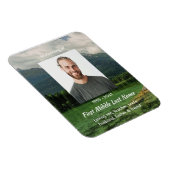 Magnet Flexible Memorial Keepsake Mountain Lake Landscape  (Côté Droit)
