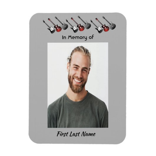 Magnet Flexible Memorial Keepsaké musicien musique de guitare (Vertical)