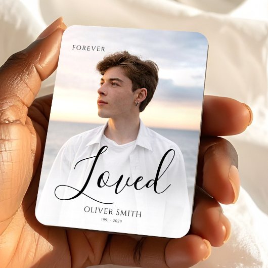 Magnet Flexible Memorial Keepsake Photo Minimalist Forever Loved