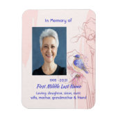 Magnet Flexible Memorial Keepsake Remembrance Bluebird Garden (Vertical)