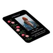 Magnet Flexible Memorial Keepsake Roses Garden Flowers (Côté Droit)