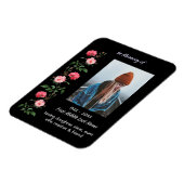 Magnet Flexible Memorial Keepsake Roses Garden Flowers (Côté Gauche)