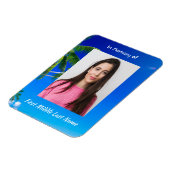 Magnet Flexible Memorial Keepsake Tropical Beach Exotic (Côté Gauche)