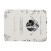 Magnet Flexible Mémorial Moderne Simple Foliage Merci botanique (Horizontal)