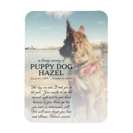 Magnet Flexible mémorial photo côté droit (Vertical)